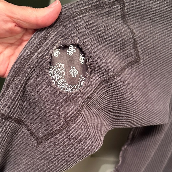 We The Free Charcoal Long Sleeve Henley Top - Picture 5 of 6